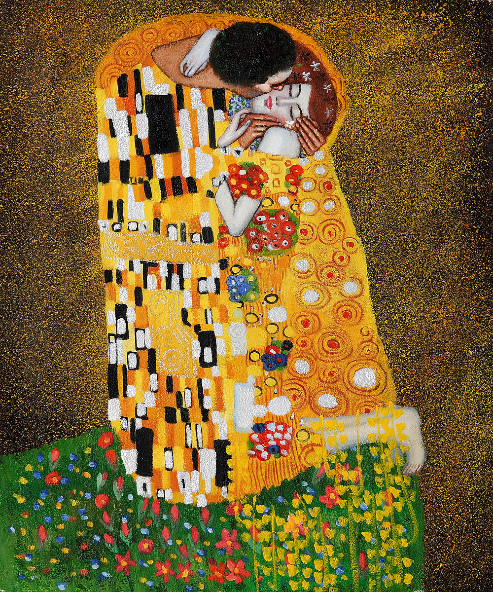 The Kiss Fullview - Gustav Klimt Painting - Click Image to Close